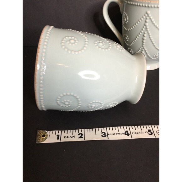 Lenox French Perle Dinnerware Mugs Set Of 2 Coffee Tea Cups - Picture 6 of 7